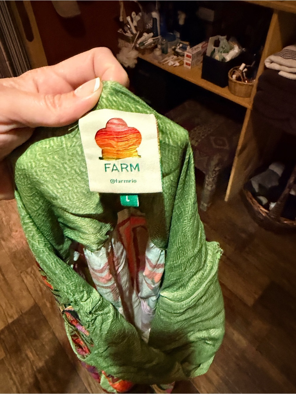 FARM Rio Green Multi-Color Button-Front Maxi Dress - Picture 2 of 3